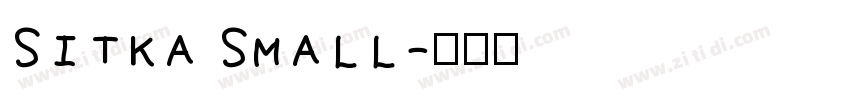 Sitka Small字体转换